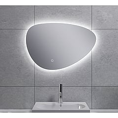 Sub Uovo spiegel asymmetrisch 60 cm met dimbare LED-verlichting
