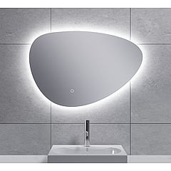Sub Uovo spiegel asymmetrisch 70 cm met dimbare LED-verlichting en spiegelverwarming