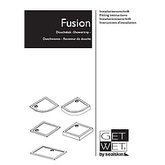 Sealskin Fusion douchebak vierkant opbouw 800x800 mm, wit