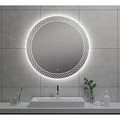 Wiesbaden Deco spiegel met LED-verlichting en spiegelverwarming ø 80 cm