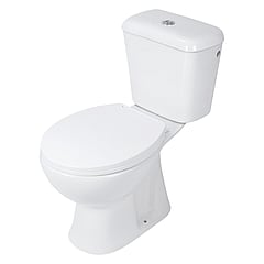 Differnz staand toilet met toiletbril, reservoir en AO uitgang 65,8 x 72,5 x 36 cm, wit
