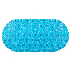 Differnz Lapis inlegmat douche met anti-slip laag 70 x 35 cm, blauw transparant