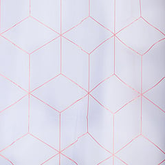 Differnz Pastillo waterdicht douchegordijn 180 x 200 cm, wit / rood koper