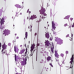 Differnz Folia douchegordijn met verzwaarde onderzoom 180 x 200 cm, wit / violet