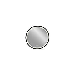 Plieger Nero Round spiegel rond LED met touch 80 cm, zwart