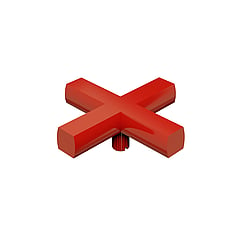 Sub Cross losse kruisgreep voor kraan, rood