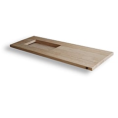 Sub Board houten badplank met inleg 78 cm, blank eiken