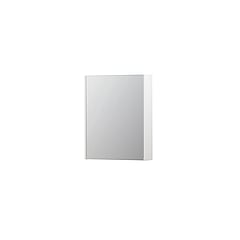 INK® SPK2 spiegelkast met 1 dubbelzijdige spiegeldeur, 2 verstelbare glazen planchetten, stopcontact en schakelaar 60 x 14 x 73 cm, mat wit