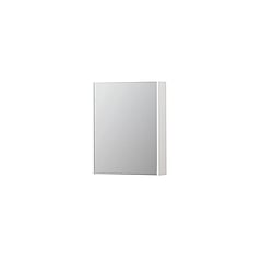 INK SPK2 spiegelkast met 1 dubbelzijdige spiegeldeur, 2 verstelbare glazen planchetten, stopcontact en schakelaar 60 x 14 x 73 cm, hoogglans wit