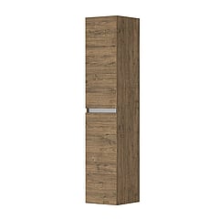 INK® hoge kast 2 deuren links/rechts greeploos alu keerlijst houtdecor 35x35x169cm, naturel eiken