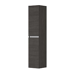 INK® hoge kast 2 deuren links/rechts greeploos alu keerlijst houtdecor 35x35x169cm, oer grijs