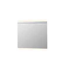 INK SP6 spiegel met aluminium frame met indirecte boven- en onder LED-verlichting, colour-changing en sensorschakelaar 80 x 100 x 4 cm