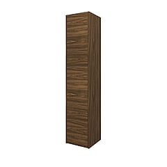 Proline hoge kast met 1 push-to-open deur en 4 glazen planchetten 35 x 35 x 169 cm, cabana oak