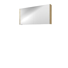 Proline Comfort spiegelkast met spiegels aan binnen- en buitenzijde en 2 deuren 120 x 60 x 14 cm, ideal oak