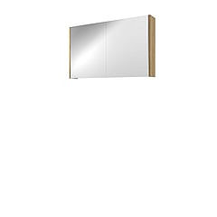 Proline Xcellent spiegelkast met 2 dubbel gespiegelde deuren 100 x 60 x 14 cm, ideal oak