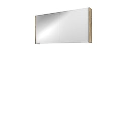 Proline Xcellent spiegelkast met 2 dubbel gespiegelde deuren 120 x 60 x 14 cm, raw oak