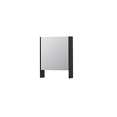 INK SPK3 spiegelkast met 1 dubbel gespiegelde deur, open planchet, stopcontact en schakelaar 60 x 14 x 74 cm, mat antraciet