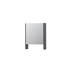 INK SPK3 spiegelkast met 1 dubbel gespiegelde deur, open planchet, stopcontact en schakelaar 60 x 14 x 74 cm, mat grijs