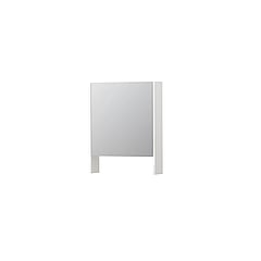 INK SPK3 spiegelkast met 1 dubbel gespiegelde deur, open planchet, stopcontact en schakelaar 60 x 14 x 74 cm, hoogglans wit