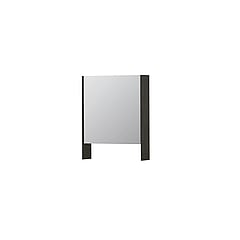 INK SPK3 spiegelkast met 1 dubbel gespiegelde deur, open planchet, stopcontact en schakelaar 60 x 14 x 74 cm, gerookt eiken