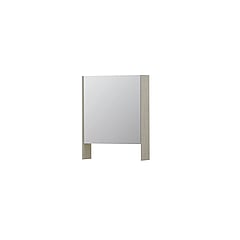 INK SPK3 spiegelkast met 1 dubbel gespiegelde deur, open planchet, stopcontact en schakelaar 60 x 14 x 74 cm, krijt wit