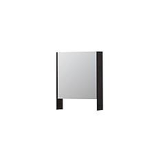 INK SPK3 spiegelkast met 1 dubbel gespiegelde deur, open planchet, stopcontact en schakelaar 60 x 14 x 74 cm, houtskool eiken