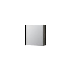 INK SPK1 spiegelkast met 1 dubbel gespiegelde deur, 1 verstelbaar glazen planchet, stopcontact en schakelaar 60 x 14 x 60 cm, gerookt eiken