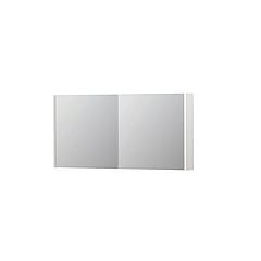 INK SPK1 spiegelkast met 2 dubbel gespiegelde deuren, stopcontact en schakelaar 120 x 14 x 60 cm, hoogglans wit