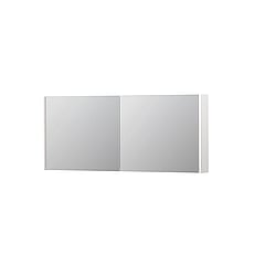 INK SPK1 spiegelkast met 2 dubbel gespiegelde deuren, stopcontact en schakelaar 140 x 14 x 60 cm, hoogglans wit