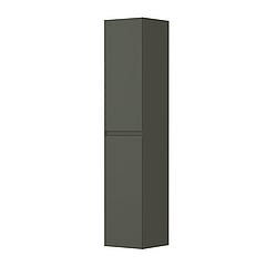 INK® hoge kast 2 deuren links/rechts greeploos gelakt 35x35x170cm, mat beton groen