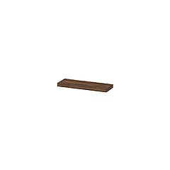 INK wandplank in houtdecor 3,5cm dik vaste maat voor vrije ophanging inclusief blinde bevestiging 60x20x3,5cm, noten