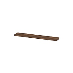 INK wandplank in houtdecor 3,5cm dik vaste maat voor vrije ophanging inclusief blinde bevestiging 80x20x3,5cm, noten