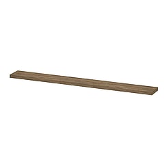 INK wandplank in houtdecor 3,5cm dik vaste maat voor vrije ophanging inclusief blinde bevestiging 120x20x3,5cm, naturel eiken