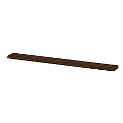 INK wandplank in houtdecor 3,5cm dik variabele maat voor vrije ophanging inclusief blinde bevestiging 120-180x20x3,5cm, koper eiken