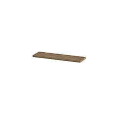 INK® wandplank in houtdecor 3,5cm dik voorzijde afgekant voor ophanging in nis 120x35x3,5cm, naturel eiken