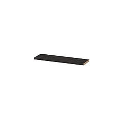 INK wandplank in houtdecor 3,5cm dik voorzijde afgekant voor ophanging in nis 120x35x3,5cm, houtskool eiken