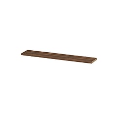 INK wandplank in houtdecor 3,5cm dik voorzijde afgekant voor ophanging in nis 180x35x3,5cm, noten