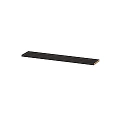 INK wandplank in houtdecor 3,5cm dik voorzijde afgekant voor ophanging in nis 180x35x3,5cm, houtskool eiken