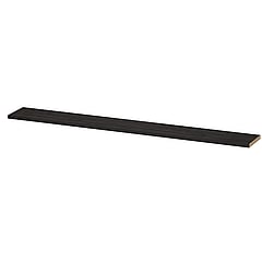 INK wandplank in houtdecor 3,5cm dik voorzijde afgekant voor ophanging in nis 275x35x3,5cm, houtskool eiken