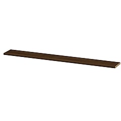INK wandplank in houtdecor 3,5cm dik voorzijde afgekant voor ophanging in nis 275x35x3,5cm, koper eiken