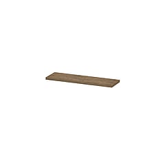 INK wandplank in houtdecor 3,5cm dik variabele maat voor hoek opstelling inclusief blinde bevestiging 60-120x35x3,5cm, naturel eiken