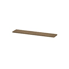 INK wandplank in houtdecor 3,5cm dik variabele maat voor hoek opstelling inclusief blinde bevestiging 120-180x35x3,5cm, naturel eiken