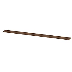 INK wandplank in houtdecor 3,5cm dik variabele maat voor vrije ophanging inclusief blinde bevestiging 180-275x20x3,5cm, noten