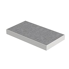 INK Tilo Contra tegelframe van gepoedercoat staal incl. watervaste constructieplaat met tegel 40x4x22 cm, mat wit/mat concrete