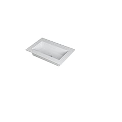 INK®  Kraft wastafel polystone enkele bak zonder kraangat 70x45x1cm, mat wit