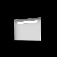 Basic Economic spiegel op aluminium frame met geintegreerde LED-verlichting 80 x 60 x 3 cm, glas