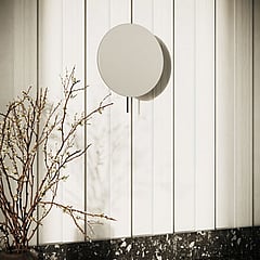 Hotbath Cobber vergrotingsspiegel rond ø 20 cm met wandmontage, zwart chroom