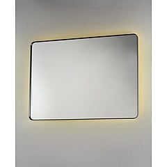 Sub 148 spiegel met ronde hoeken en LED-verlichting 80 x 40 cm, mat zwart