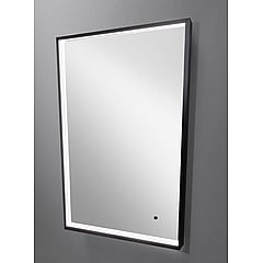 Sub Bjorn spiegel 70 x 100 cm met LED verlichting, mat zwart