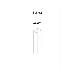Sub Free mix verticale afdichtstrip u-design 192,7 cm, mat zwart